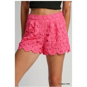 Umgee - Floral Lace Shorts - Medium